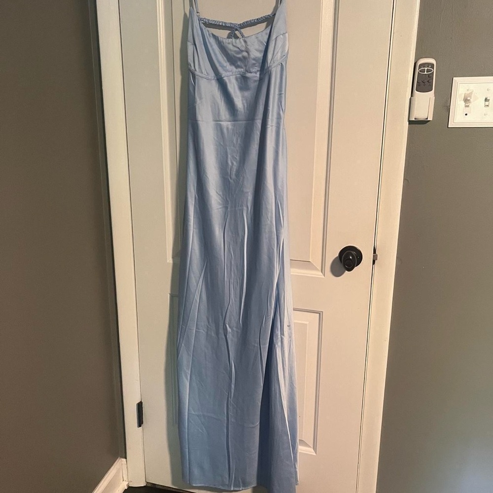 Princess Polly Strapless Sky Blue Dress